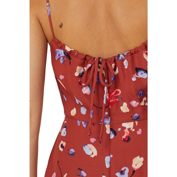 Hutch Declan Foral Printed Sleeveless Square Neck Midi Dress Size 10 - Picture 4 of 10